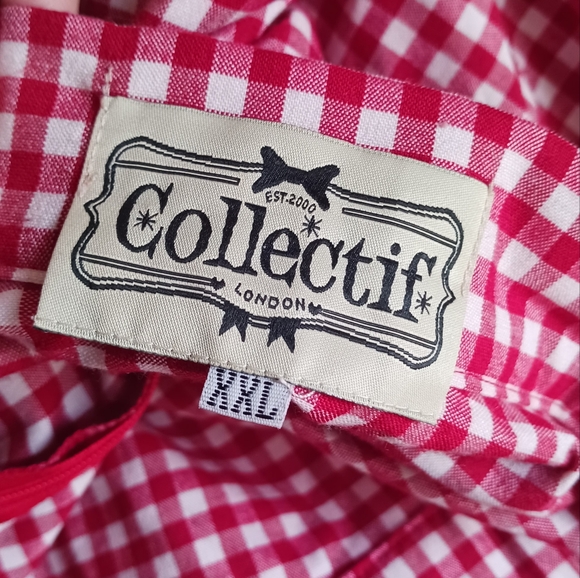 ModCloth / Collectif Checkered Skirt - XXL - Red and White - Picture 7 of 9